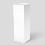 Laminate Pedestal – Art Display, Sculpture Stand, Statue Display – 15 X 15 Top – 36 Tall (White)