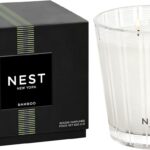 NEST New York Scented 3-Wick Candle, Bamboo – 21.2 oz – Up to 100-Hour Burn Time – Reusable Glass Vessel