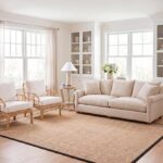 SAFAVIEH Area Rug 11×15 – Natural Fiber Collection – Large – Natural & Black, Seagrass, Basketweave Pattern with Border (NF114C)