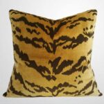 ArogGeld Tiger Pillow Corduroy Chinoiserie Pillow Covers Animal Print Tiger Farmhouse Cushion Cover 20x20in Pillow Case Asian Eurosham Accent Toss Pillowcase Rustic Decor for Sofa Living Room Bedroom