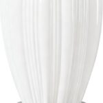 Maxax 31” Tall Ceramic Table Lamps Set of 2, Large White Bedside Nightstand Lamps with White Shade Rustic End Table Lamps for Living Room Bedroom Office