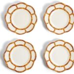 Two’s Company Set of 4 Bamboo Touch Accent Plate