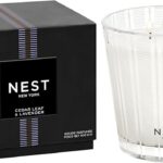 NEST New York Scented 3-Wick Candle, Cedar Leaf & Lavender – 21.2 oz – Up to 100-Hour Burn Time – Reusable Glass Vessel