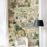 Zeeko Exotic Tropical Green Wall Murals Peel and Stick 59″ W x 98″ H Botanical Indian Garden Canvas Waterproof Self-Adhesive Removable Wallpaper for Hallway Large Art Wall Decor