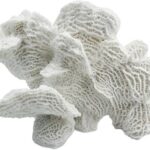 Artificial Sea Coral Statue, Coral Sculpture Home Decor Resin Nautical Decor, Coastal Decorations for Home Beach Themed Decor for Party Wedding Room Kitchen Table Shelf (White)