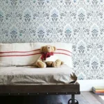 RoomMates RMK11834WP Blue Persian Damask Peel and Stick Wallpaper