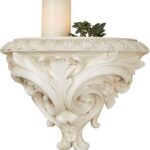 Touch of Class Clareville Acanthus Leaf Wall Shelf, Antique White | Victorian Style Decor