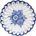 Generic 12-Inch Hand-Painted Portuguese Ceramic Wall Decor Blue & White Hanging Plate, AVID-421AB
