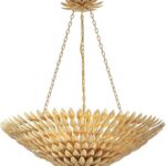Crystorama Broche 30” Antique Gold Chandelier