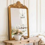 Besdomus Gold Antique Decorative Mirror: 24″ x 36″ Baroque Large Vintage Wall Vanity Mirror – Traditional Ornate Resin Frame for Hallway/Fireplace/Entryway/Bedroom – Wall Decor for Interior Designers