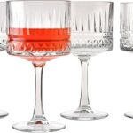 Pasabahce Premium Vintage Extra Large Coupe Glasses Set of 4 – Extra Large Goblet Exclusive Gin,Margarita,Wine, Cocktail, Champagne Glasses- Crystal Design – 16