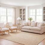 SAFAVIEH Area Rug 8×10 – Natural Fiber Collection – Large – Beige, Sisal & Wool, Woven Design with Border (NF475B)
