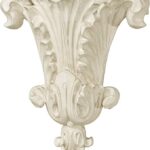 Touch of Class Traditional Acantha Wall Pocket – Resin – Antique White – Decorative Vase for Bedroom, Living Room, Dining Room, Kitchen, Hallway, Office, Entryway, Foyer