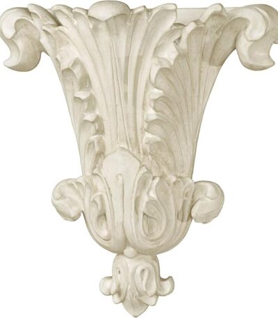 Touch of Class Traditional Acantha Wall Pocket – Resin – Antique White – Decorative Vase for Bedroom, Living Room, Dining Room, Kitchen, Hallway, Office, Entryway, Foyer