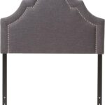 Baxton Studio Rita Modern and Contemporary Dark Grey Fabric Upholstered Twin Size Headboard