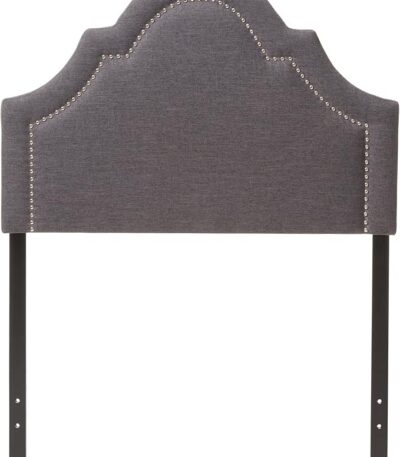 Baxton Studio Rita Modern and Contemporary Dark Grey Fabric Upholstered Twin Size Headboard