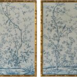 HongFengtang Chinese Rice Paper Print China Flower And Bird Bamboo Frame 19.5 X 35.8 Inches (SMALL A&B)